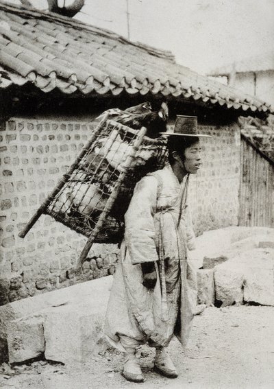 Csirkekereskedő, Korea, 19. század vége alkotó: Unknown artist