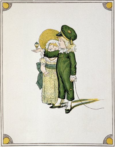 Gyermekek játszanak a felső - rajz alkotó: Unknown artist