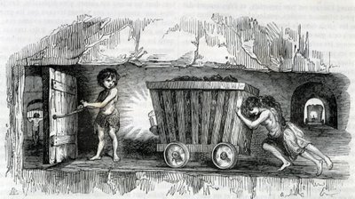 Gyerekek dolgoznak az angliai szénbányákban alkotó: Unknown artist