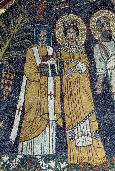 Krisztus Szent Pál, Szent Cecília, Szent Pascal, Szent Péter, Szent Valeriano és Szent Agata között (Mózes, 821) alkotó: Unknown artist