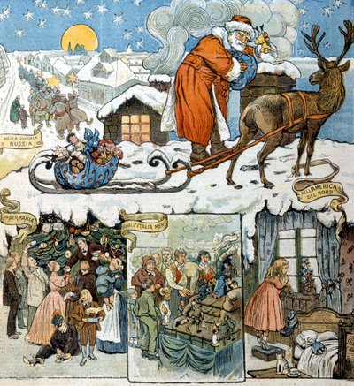 Karácsonyi szokások különböző országokban: Oroszországban, Németországban, Olaszországban és Dél-Amerikában. 1892 alkotó: Unknown artist