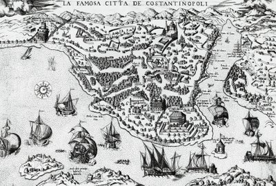 Konstantinápoly városa, metszet alkotó: Unknown artist