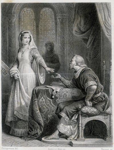 Clarisse de Somerghem. Metszet 19. század. alkotó: Unknown artist