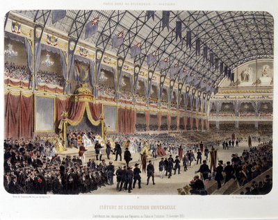 Az egyetemes kiállítás lezárása és a kiállítók díjainak átadása a Palais de l