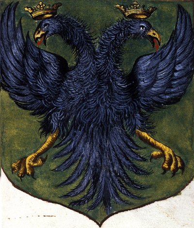 Oroszország címere két fejjel díszíti a sast. 19. század alkotó: Unknown artist