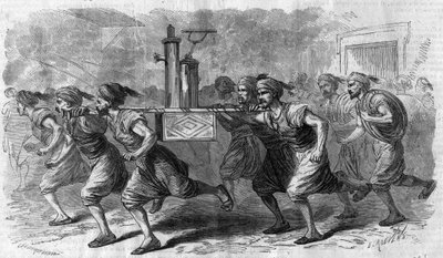 Konstantinápoly - a tűzoltószivattyú-szolgálat (tűzoltó) megszervezése 1868-ban alkotó: Unknown artist