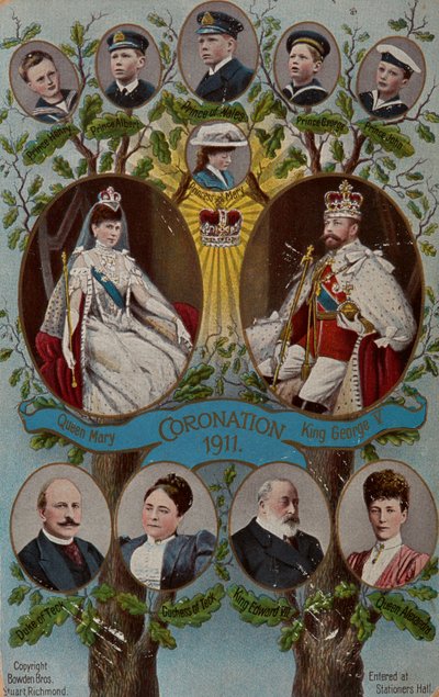 Koronázási képeslap alkotó: Unknown Artist