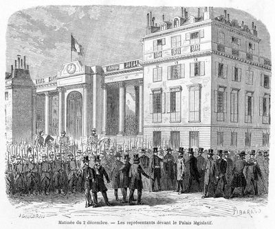 Puccs: képviselők letartóztatása Párizs 10. kerületének városházán 1851. december 2-án. alkotó: Unknown artist