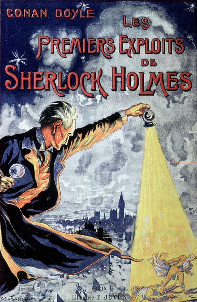 Conan Doyle „” Les Premiers exploits de Sherlock Holmes”” borítója. alkotó: Unknown artist