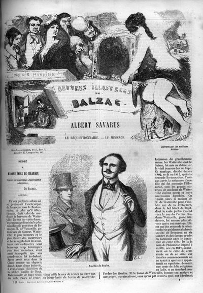 Borító az "" Albert Savarus "" című regényhez alkotó: Unknown artist