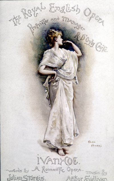 Borító a brit zeneszerző Arthur Sullivan (1842-1900) „Ivanhoe” című operájának (Walter Scott nyomán) január 31. alkotó: Unknown artist