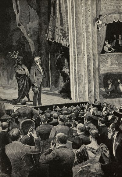 Giuseppe Verdi (1813-1901) Falstaff című operájának végén a tömeg éljenez, április 18. alkotó: Unknown Artist