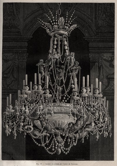 Kristálycsillár a Baccarat gyárból - - Louis Figuier "Les Merveilles de l