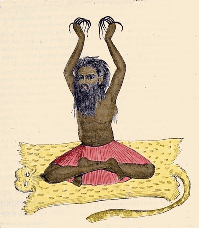 Kultúra, civilizáció és indiai társadalom: egy fakír (faquir) portréja hosszú körmökkel, India. alkotó: Unknown artist