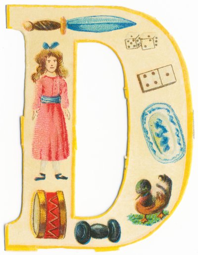 D: tőr, baba, dobókocka, dominó, dob, tányér, súlyzó, kacsa (színes litó) alkotó: Unknown artist
