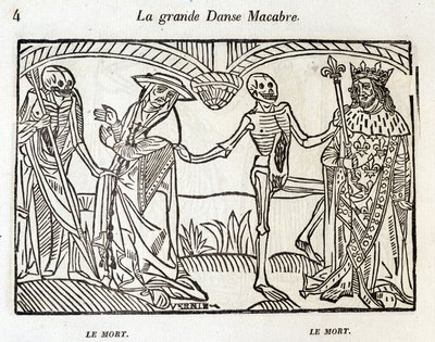Dance macabre - metszet alkotó: Unknown artist