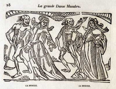 Dance macabre - metszet alkotó: Unknown artist