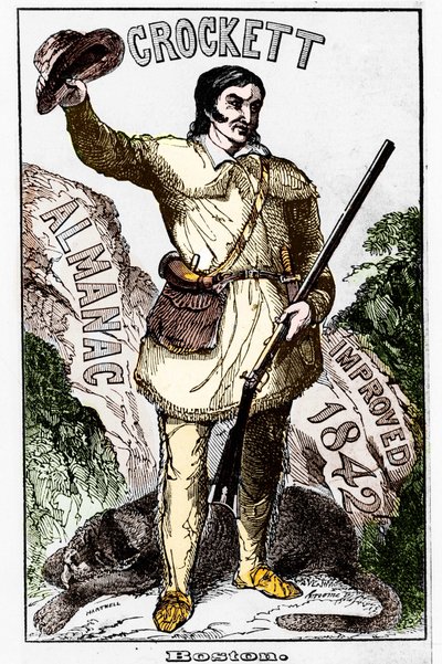 David Crockett (1786-1836), amerikai úttörő - Almanach alkotó: Unknown artist