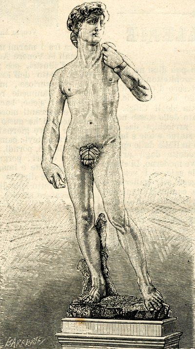 Dávid, Michelangelo Buonarroti (1475-1564), Piazza della Signoria, Firenze, Toszkána, Olaszország alkotó: Unknown Artist