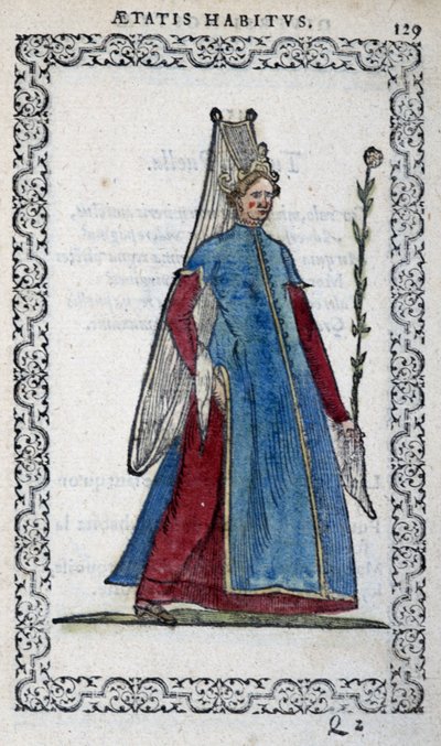 Demoiselle de Turk – Jean Sulperius „Habits et effigies” című könyvében alkotó: Unknown artist