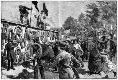 Az anarchisták tüntetése Pere Lachaise-ban a szövetségiek temetője előtt 1888. május 27-én. alkotó: Unknown artist