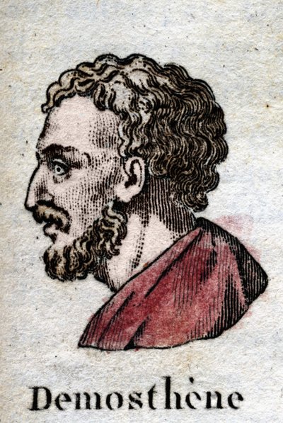 Démoszthenész, ógörögül Démoszthenész (Athén -384 - Calaurie -322), az egyik nagy tetőtéri szónok, athéni politikus. alkotó: Unknown artist