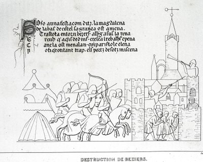 Béziers pusztulása alkotó: Unknown artist