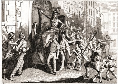 Lyon épületeinek lerombolása a francia forradalom idején. alkotó: Unknown artist