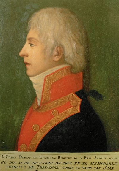 Don Cosme Damian de Churruca, a spanyol királyi armada brigadérosa (festmény, vászon) alkotó: Unknown Artist