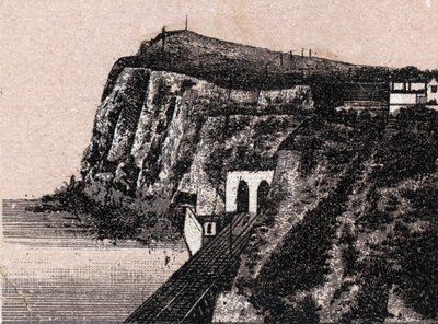 Dover, Anglia: kilátás a Shakespeare-sziklára (Shakespeare Cliff Doverben). a „” A világ 168 nézetet illusztrál” című filmben, dátum nélkül (19. század vége) alkotó: Unknown artist