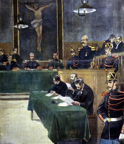 Dreyfus ügy, Esterházy parancsnok a haditanácsban alkotó: Unknown Artist