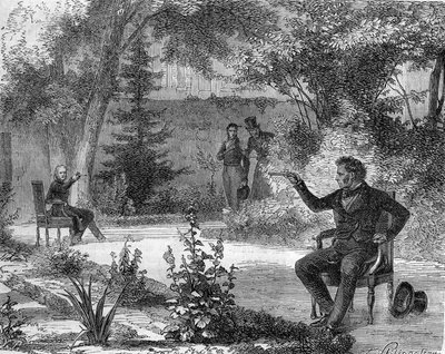 Párbaj Benjamin Constant és Forbin des Issarts között 1822 júniusában. alkotó: Unknown artist