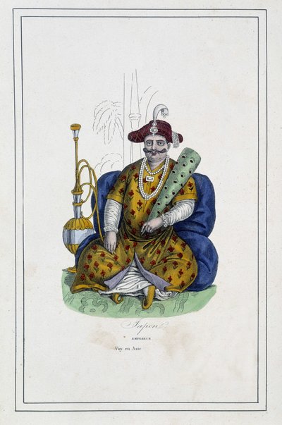 Japán császára – Paul Jonhanneaud atya „A föld különböző népei” című művében, Librairie des Bons livres alkotó: Unknown artist