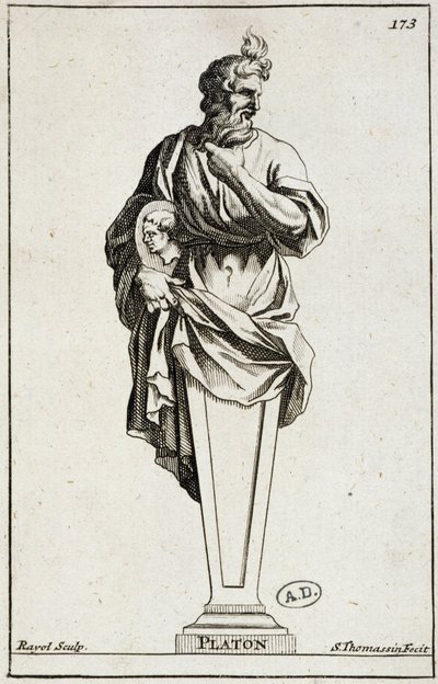 Platón szobrának metszete alkotó: Unknown artist