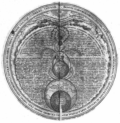 Az "Örök Bölcsesség Amfiteátruma" metszet. (Az örök bölcsesség amfiteátruma) (Hamburg: n.n. alkotó: Unknown artist