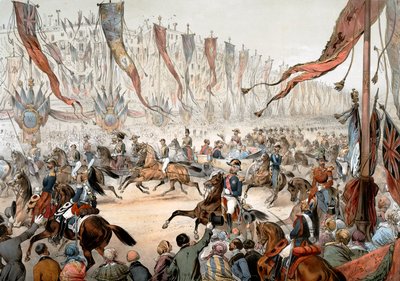 Viktória angol királynő beköszöntője Párizsban III. Napóleon jelenlétében augusztus 18-án alkotó: Unknown artist