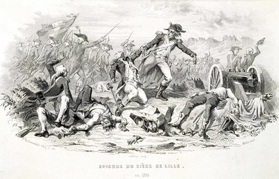 Lille ostromának epizódja 1792-ben – a „Fasttes de Gardes Nationales de France”-ban”” alkotó: Unknown artist