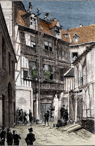 A vízbarométer tapasztalata, amelyet Pete és Blaise Pascal készített Rouenben. alkotó: Unknown artist