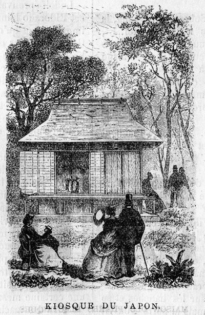 Universelle de Paris kiállítás 1867-ben: Japán kioszkja. alkotó: Unknown artist