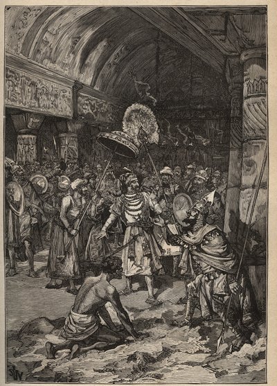 Híres gyémántok: Lahore maharadzsája, Ranjit Singh (1780-1839), átveszi a Koh-i Nor gyémántot (Koh i Nor, Kuh-e Nur, Kuh e Nur, Koh-i-noor, Koh i Noor). Metszet 1885-ből Adolphe BITARD „” Les arts et metiers illustres” című könyvébe. alkotó: Unknown artist