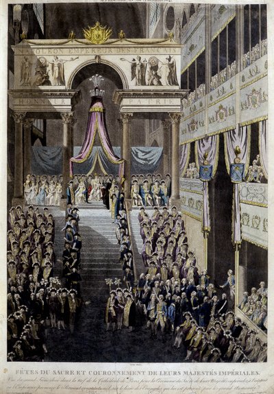Császári felségeik koronázásának és koronázásának ünnepe 1804-ben. alkotó: Unknown artist