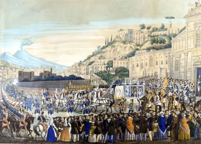 II. Ferdinánd (1467-1496) és Mária Terézia a piedigrottai bazilikában alkotó: Unknown artist