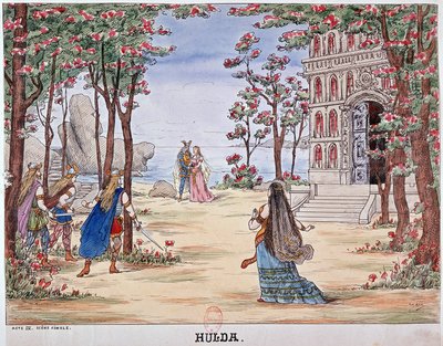 A „Hulda” opera utolsó jelenete alkotó: Unknown artist
