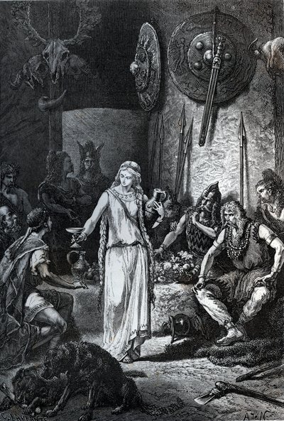Fondation de Marseille, Kr.e. 600: A görög tengerészek érkezésének napján a Nams vezetője étkezést szervez, melynek során Gyptisz (vagy Petta) lányának egy csészével kell feleségét választania. A görögök meghívást kaptak a bankettre és a alkotó: Unknown artist