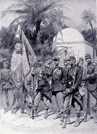 Idegenlégiós katonák egyenruhában. 1878. alkotó: Unknown artist