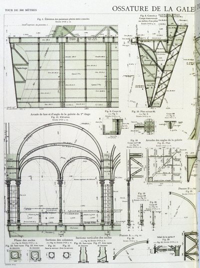 Az Eiffel-torony első emeletén található galéria kerete - ipari formatervezés alkotó: Unknown artist