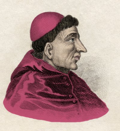 Francisco Jimenez de Cisneros (Gonzalo Jimenez de Cisneros) (1436-1517) bíboros, vallási reformátor és spanyol államférfi. századi metszet. alkotó: Unknown artist