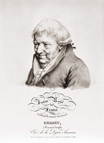 François Joseph Gossec. francia zeneszerző. 1734-1829 alkotó: Unknown artist