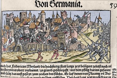 Frigyes Barbarossa A Szent Római Birodalom császára meghódította és elpusztította Milánót.1162-ben. alkotó: Unknown artist