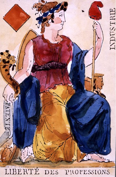 A szakmák szabadsága – Forradalmi játékkártya alkotó: Unknown artist
